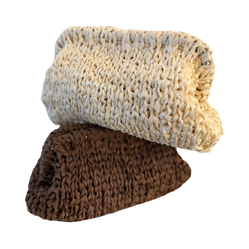 Strikkekit designertaske med opskrift til begynder